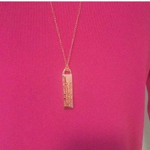 New Marc by Marc Jacobs Rose Gold Bar Necklace